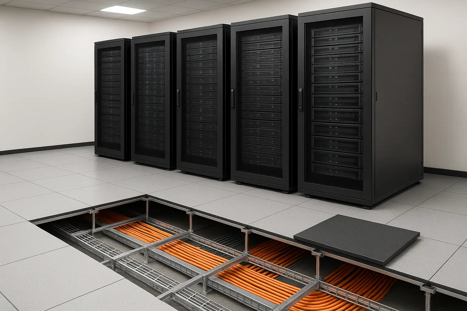 機房建置|高架地板與高容量走線空間|高宏資訊